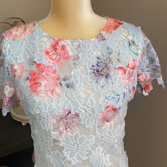 GUC Armani Exchange Paris Floral Dress (size 14) - Picture 7 of 10